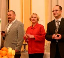 Jolanta Dygoś z burmistrzami Cieszyna i Czeskiego Cieszyna